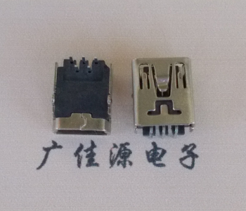 厚街镇MINI USB前两脚插座 90度卧式 端子DIP针脚定义
