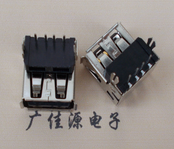厚街镇USB插座 90度AF单层正向垫高9.3 DIP鱼叉脚