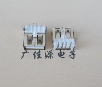 厚街镇 USB2.0 AF 90度 直插脚 无后盖 平口铜壳