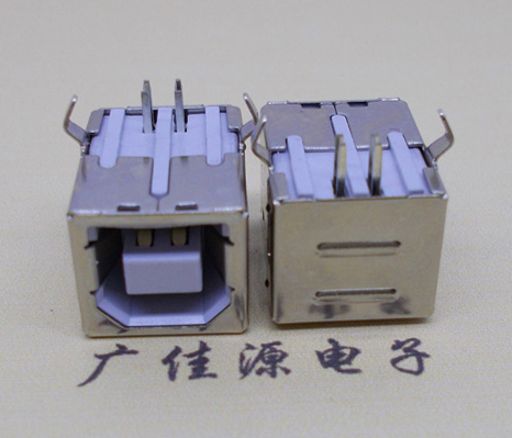 厚街镇USB BF90度母座 打印机接口 卧式插板DIP白胶