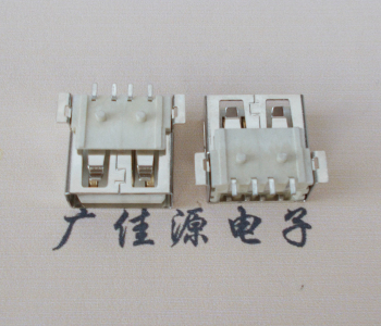 厚街镇USB AF方形脚 贴片母座 1.0/1.2柱子直边接口