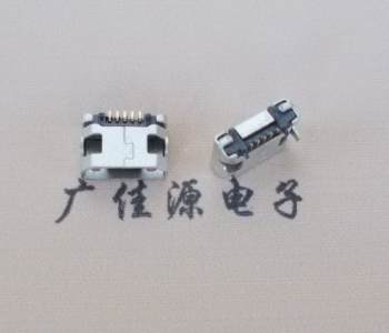 厚街镇迈克小型 USB连接器 平口5p插座 有柱带焊盘