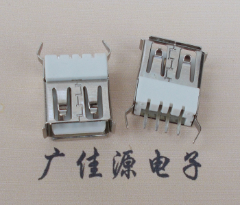 厚街镇USB接口母座 半包一字胶芯 180度直插弯脚