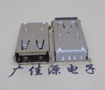 厚街镇usb 2.0母座 180度 超长25.5mm弯脚卷边
