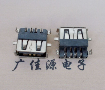 厚街镇AF USB母座90度 DIP沉板3.9/4.9 耐高温有卷边
