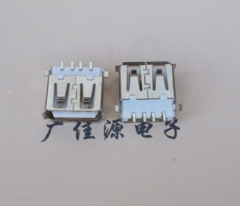 厚街镇USB母座 AF沉板1.9引脚4P贴片白胶芯卷边