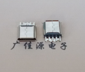 厚街镇Micro USB母座 防水接口焊线夹板式悬空翻边