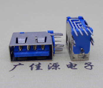 厚街镇USB 测插2.0母座 短体10.0MM 接口 蓝色胶芯