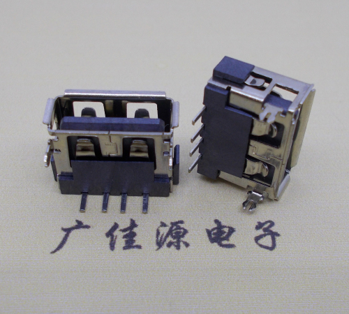 厚街镇USB短体10.0母座 DIP前两脚反向胶芯6.8厚度卷边