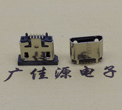 厚街镇micro usb5p母座立式贴板H=5.1无边有柱