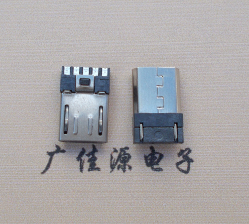 厚街镇Micro USB 公头焊线短体10.5mm胶芯3.0前五后五