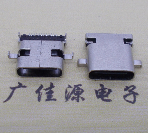 厚街镇卧式type-c24p母座沉板1.1mm前插后贴连接器