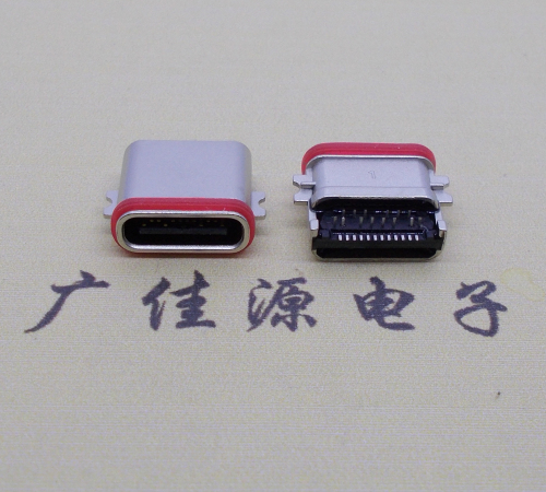 厚街镇usb 3.1type-c24p母座沉板1.0mm前插后贴防水