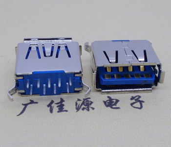 厚街镇USB3.0连接器接口.弯脚180度插座11.5直插卷边