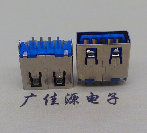 厚街镇USB接口 3.0母座 直边 夹1.0板 总高度11.5mm尺寸