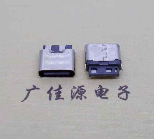 厚街镇type c2p焊线母座高6.5mm铆合式连接器