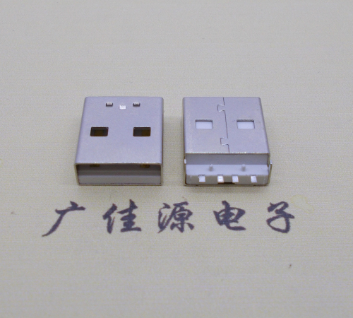 厚街镇usb接口 AF 2.0白胶短体14mm公头 4pin针贴片带定位住
