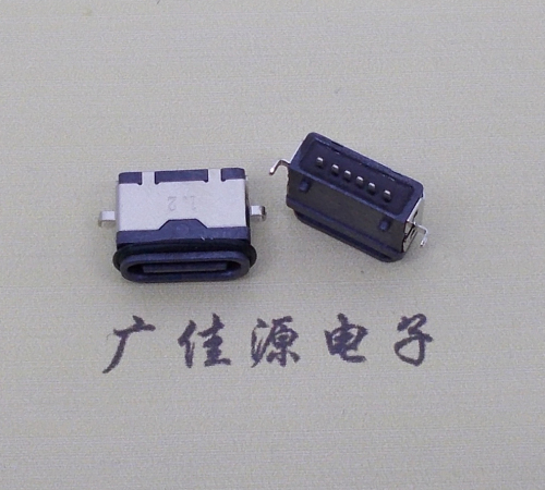 厚街镇沉板防水type c6p母座卧式两脚插板沉板1.2mm/1.6mm/2.0mm
