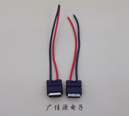 厚街镇type c2p防水母座焊线式带线注塑成型带接线端子/不带接线端子充电连接器