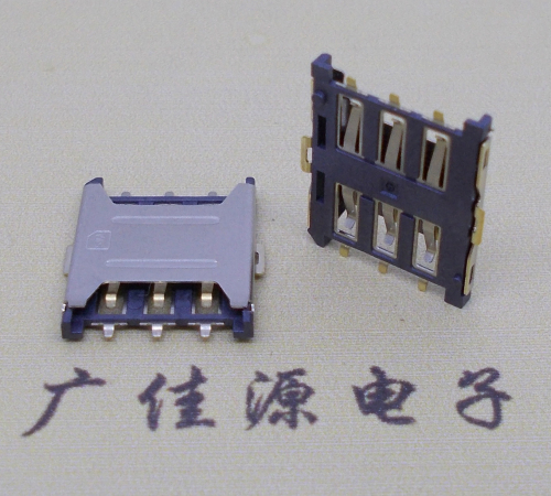 厚街镇厂家销售NANO SIM卡座 1.35H 6P微卡 插拔手机卡槽连接器