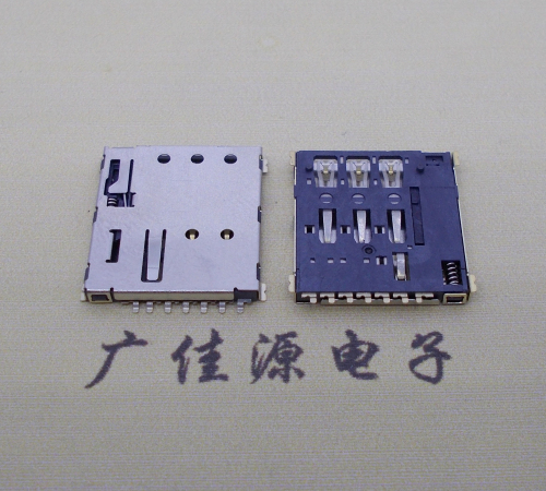 厚街镇NANO SIM 自弹式卡座 1.37H 带CD测试7Pin 手机卡座连接器