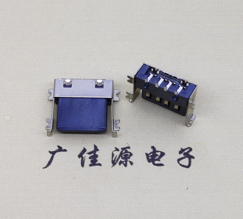 厚街镇薄胶芯母座 USB2.0卧式贴板A母10.0短体尺寸