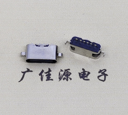厚街镇type c6p母座接口 沉板0.8mm 两脚插板引脚定义  
