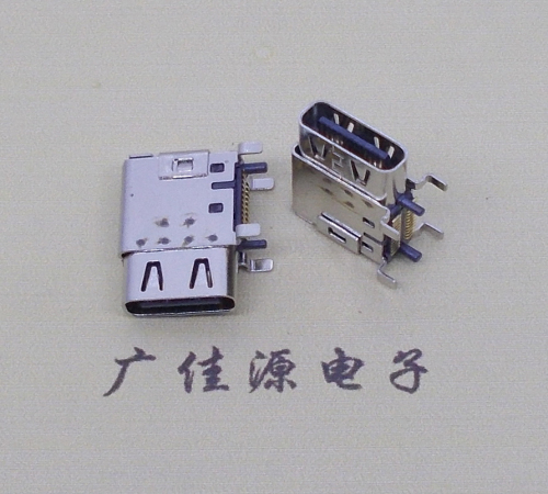 厚街镇TYPE-C24P接口母座四脚侧插端子双排贴 支持高速数据传输和快速充电功能